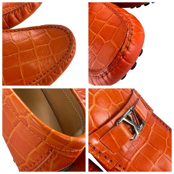 Louis Vuitton Croc-Embossed Loafers - Picture 7 of 7
